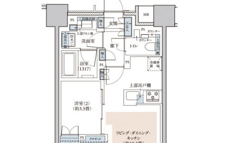 リビオレゾン月島ステーションプレミア　A4タイプ間取り